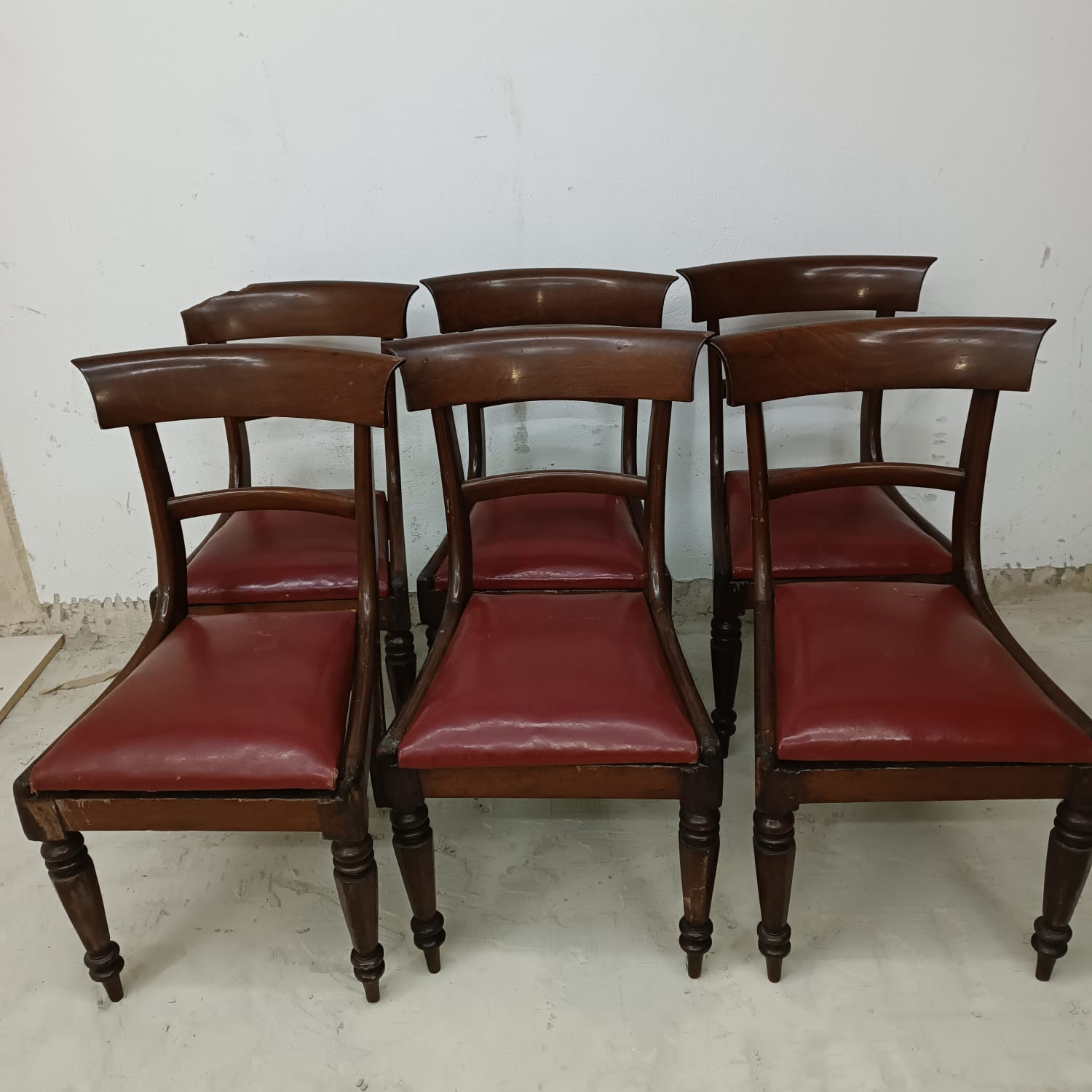 Set of 6 victorian antique dining chairs