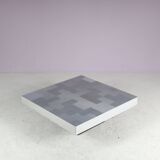 1970s Brushed aluminium coffee table from Italy