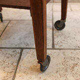 Worker green wood feet wheels