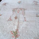 Patchwork américain matelassé et brodé 182x193 cm