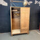 Vintage sliding wardrobe natural oak