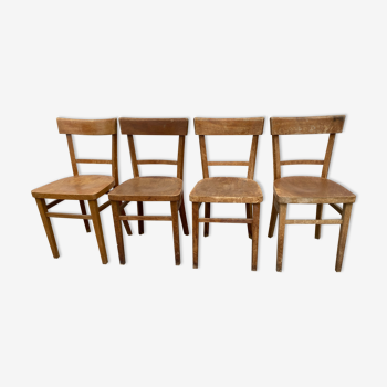 Set de 4 chaises bistrot vintage