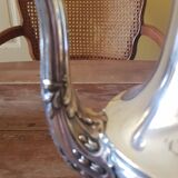 19th century teapot and sugar bowl. Silver metal hallmark.