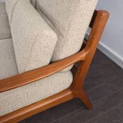 Three-seater sofa in teak and wool model Senator by Ole Wanscher for P. Jeppensen Møbelfabrik, Denmark, 1960.