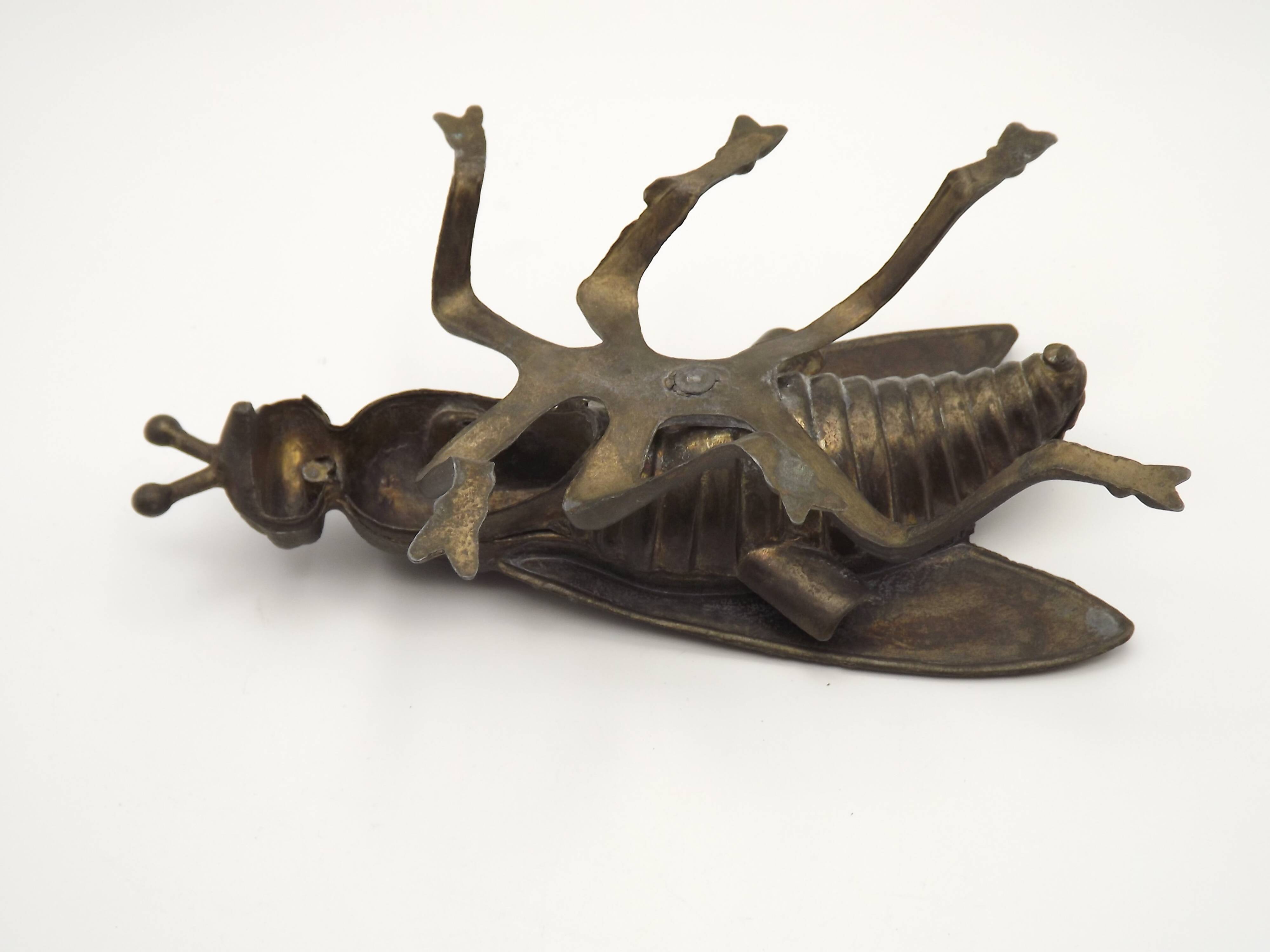Brass Art Deco fly with movable wings Collection 4288