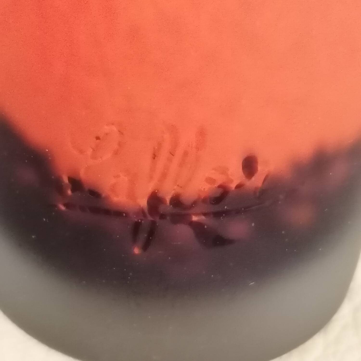 Antique Art Deco pâte de verre vase signed Laflor