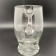 Glass jug with chiseled pattern