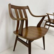 Lot de 4 chaises de salle à manger en contreplaqué, années 1960