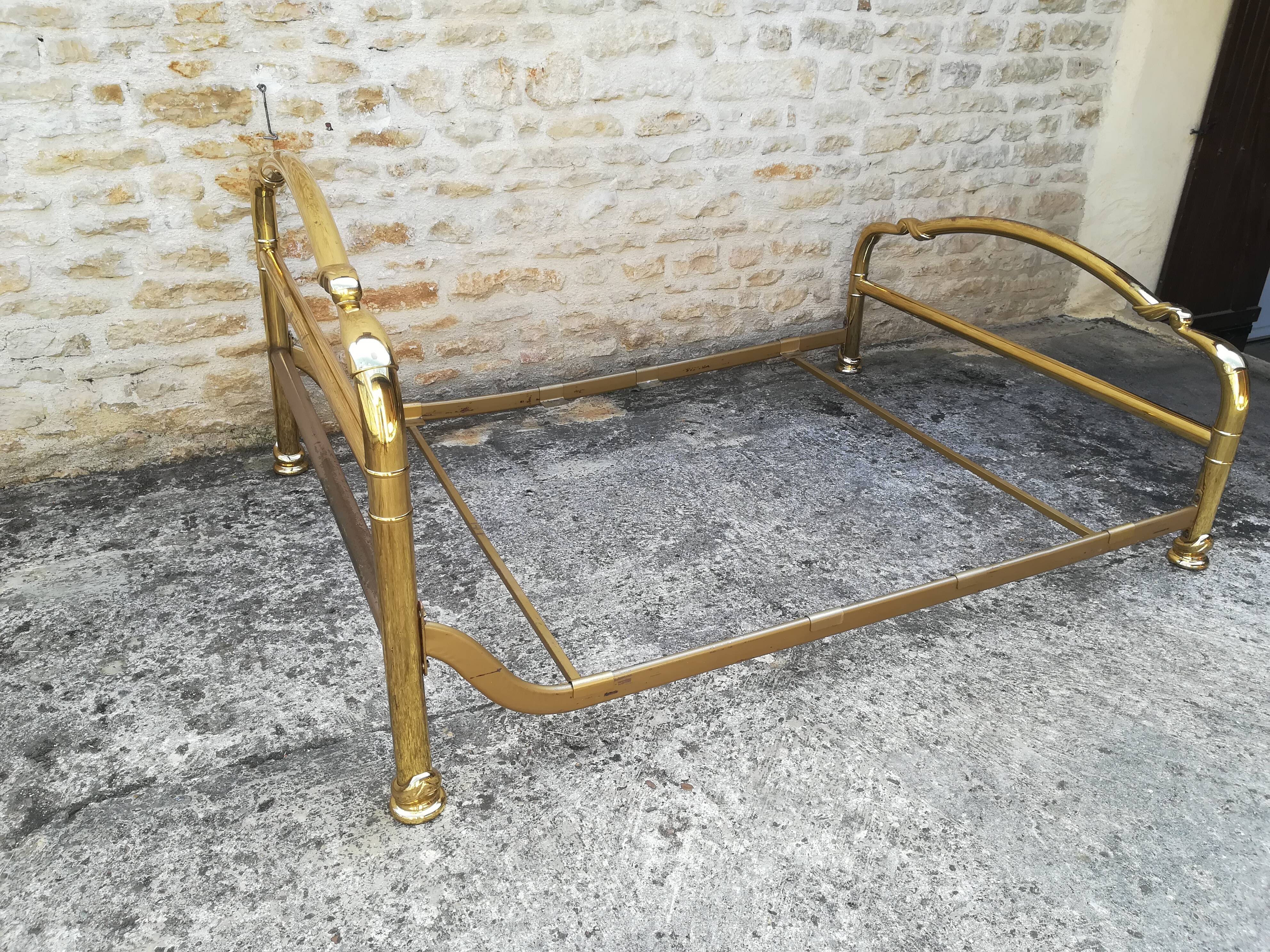 brass bed