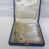 12 silver metal oyster forks
