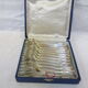 12 silver metal oyster forks