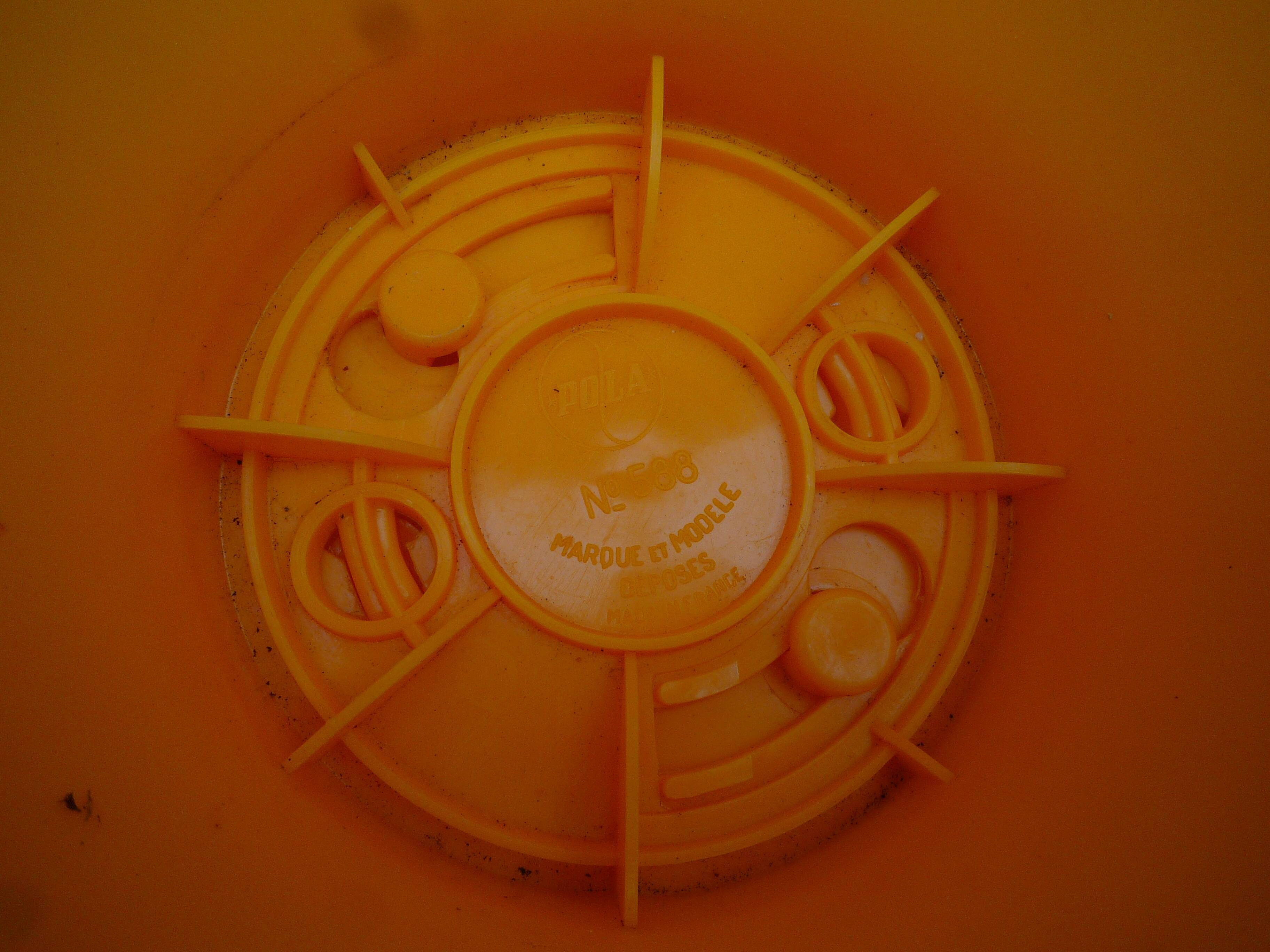 Yellow stool Tam Tam style, vintage 70s