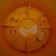 Yellow stool Tam Tam style, vintage 70s