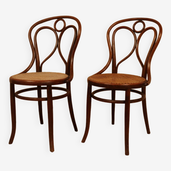 Pair of bistro chairs n°19 Fischel