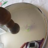 Enameled saucepan with lid 1970s