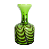 Large Green Vintage Pop Art Opaline Florence Vase Design 1970s Italy