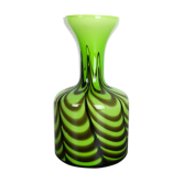 Large Green Vintage Pop Art Opaline Florence Vase Design 1970s Italy