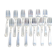 12 fourchettes a gateaux en métal argenté