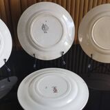 4 old mismatched plates Gien, St Amand, K&G Lunéville