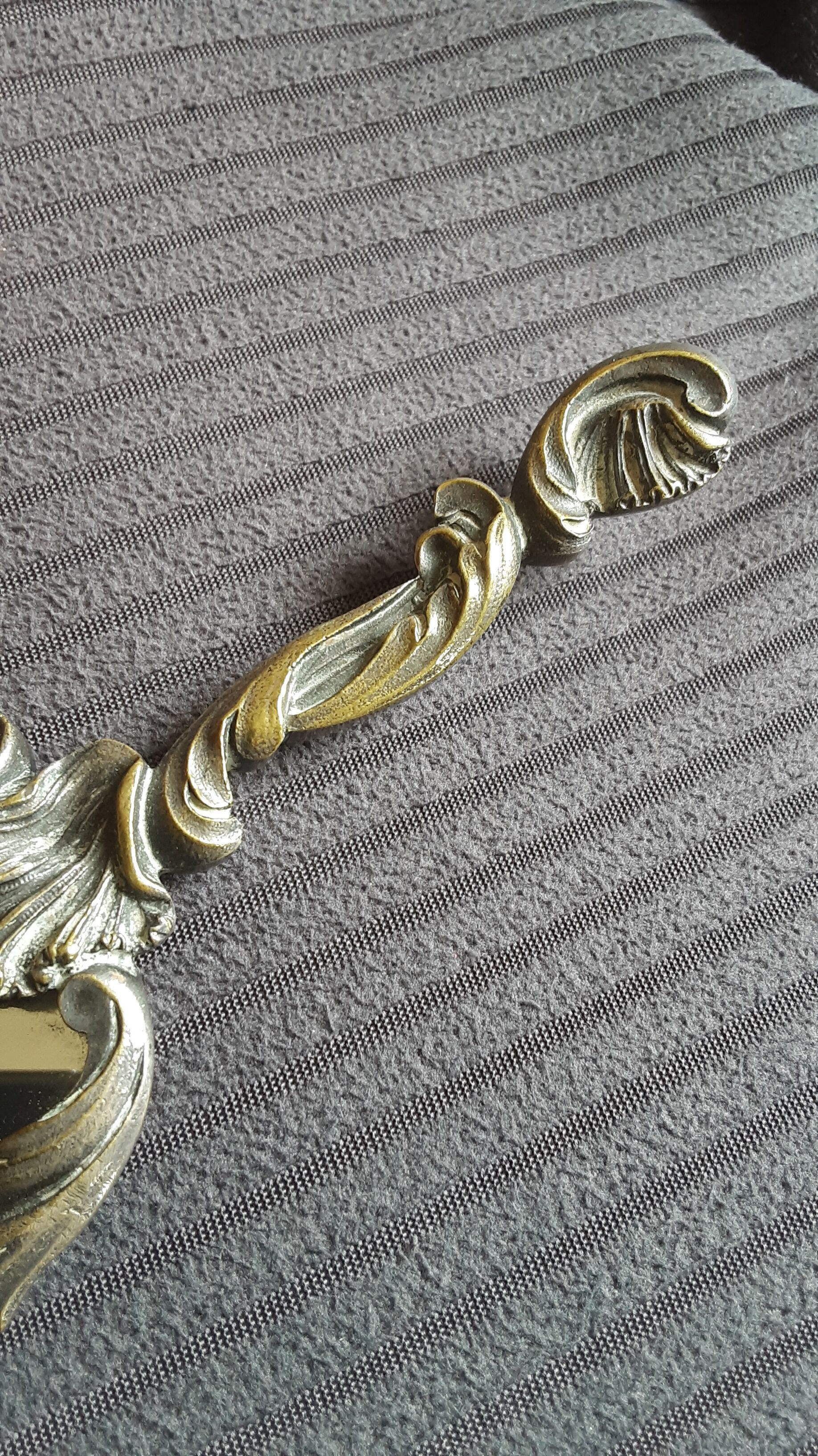 Bronze antique hand mirror