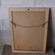 Miroir en bois peint, décor fleuri vintage