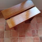 Gustave Gautier 1960 massive elm butterfly butterfly tabouret