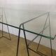 Glass trestle desk