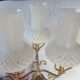 Florentine - baroque lamp ceramic brass metal topped with 3 glass tulips