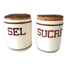 Ancien Pot Codec Années 60-70 Sel Et Sucre Vintage