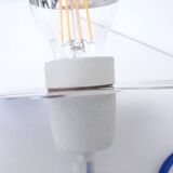 Brushed stainless steel portable lamp