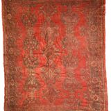Old Turkish Oushak handmade carpet 274cm x 335cm 1900s, 1B764