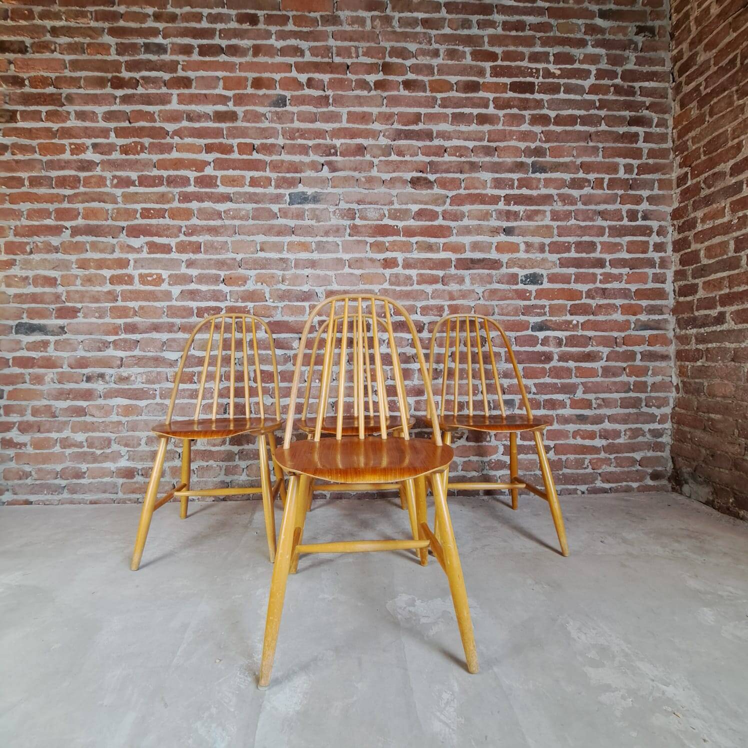 Ensemble de chaises en bois, Suède 1960