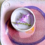 Sandstone cup abstract decor unique piece signed 70s/80s