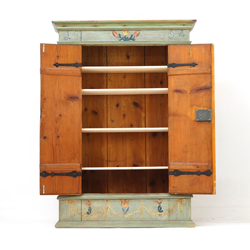 Cabinet de mariage peint, art populaire de ferme, 1794