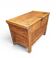 Ancien coffre à couvertures / coffre de rangement / bois de pin