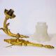St Louis XVI wall light in solid gilded bronze + fluted glass tulip