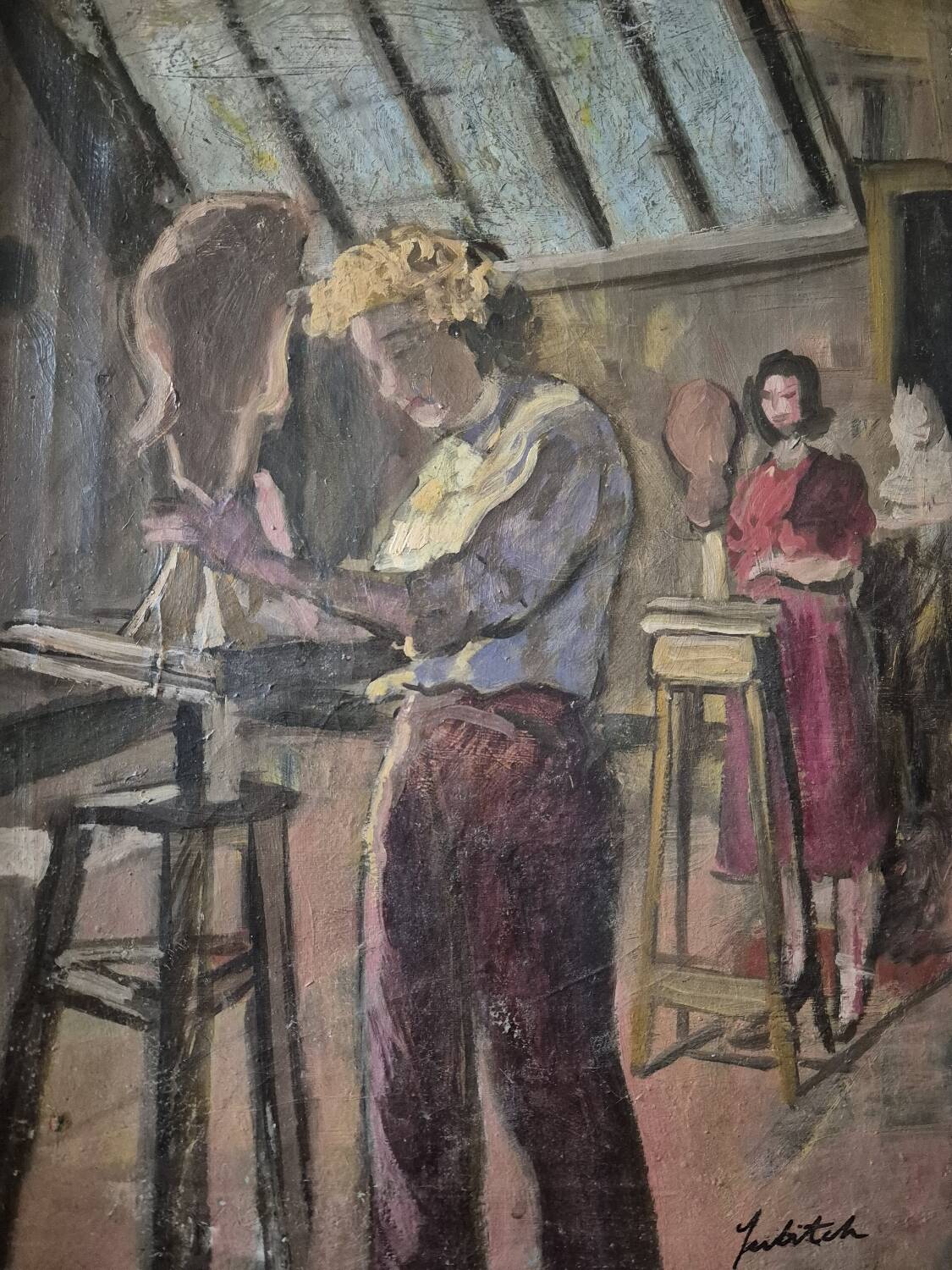 The sculpture workshop by Ossip Lubitch