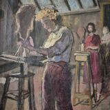 The sculpture workshop by Ossip Lubitch