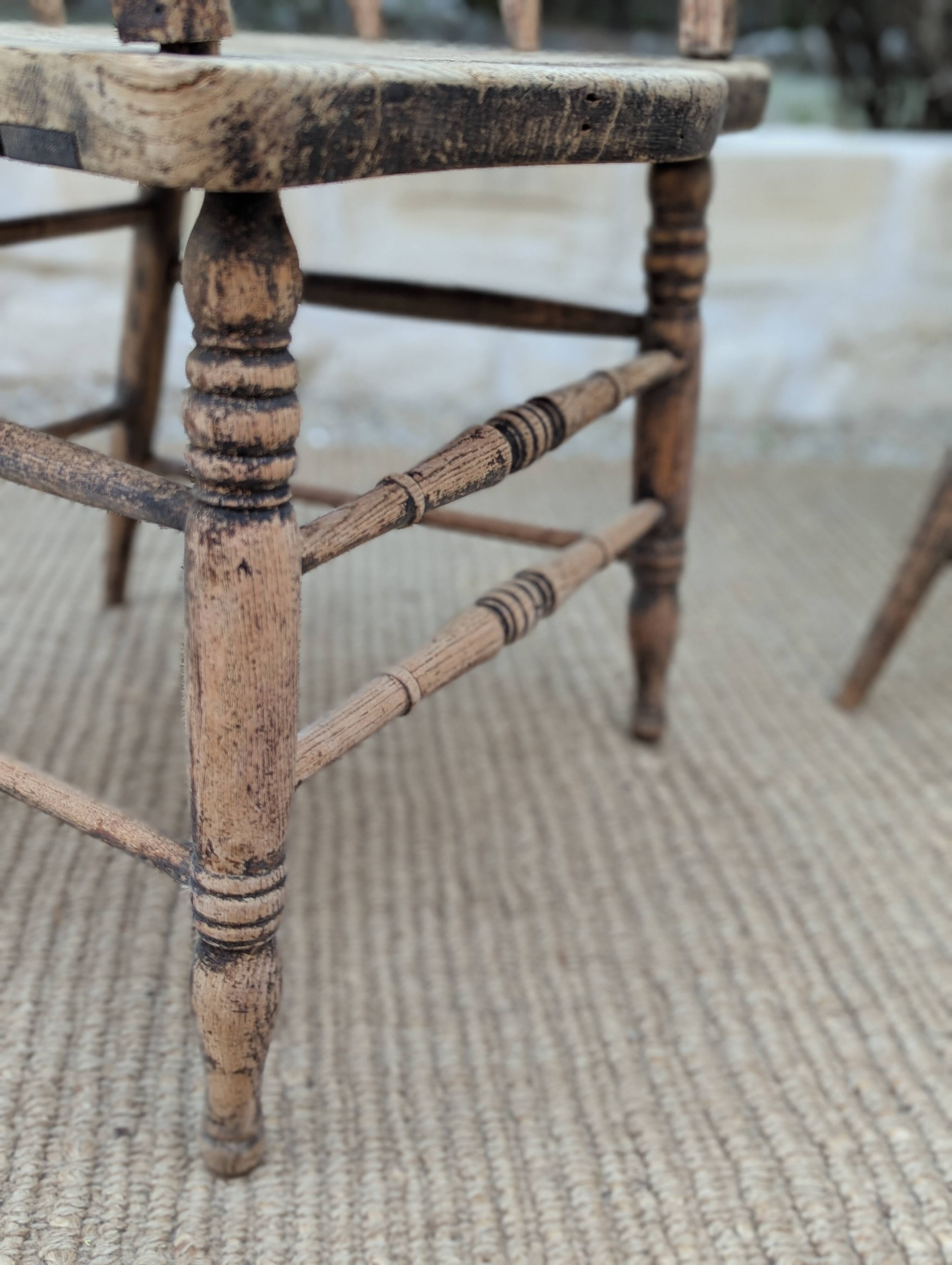 Pair of English captain's armchairs