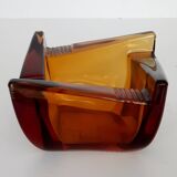 Vide poche en verre ambré style art déco