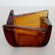 Art Deco style amber glass empty pocket