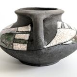 Vintage Ceramic Vase | Raku Glazing | Bohemian Eclectic
