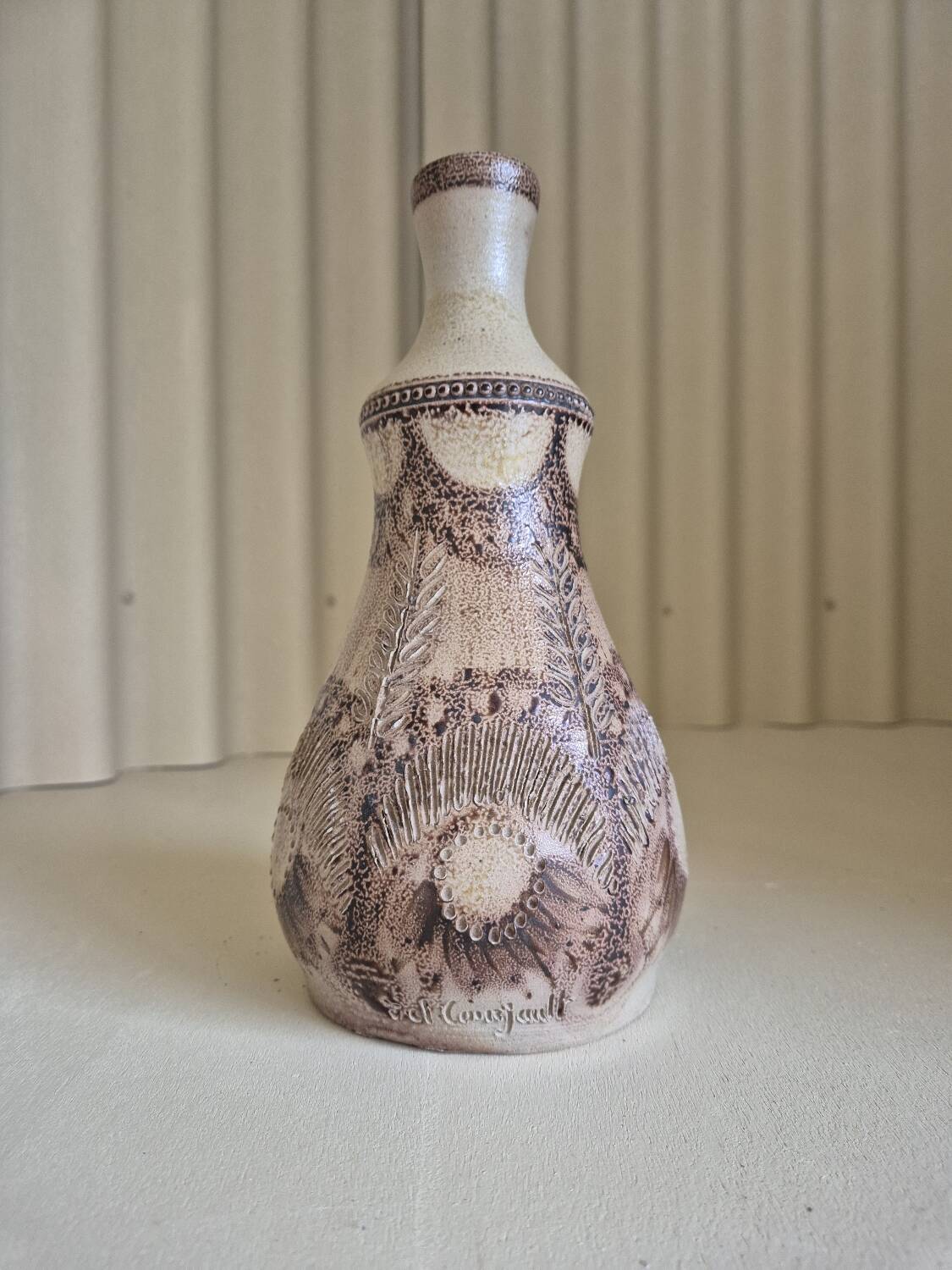 Claude Courjault Stoneware Vase