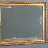 Old frame with keys, gilded stucco wood, pearl frieze 46x38 cm, foliage 40.3x32.1 cm + SB glass
