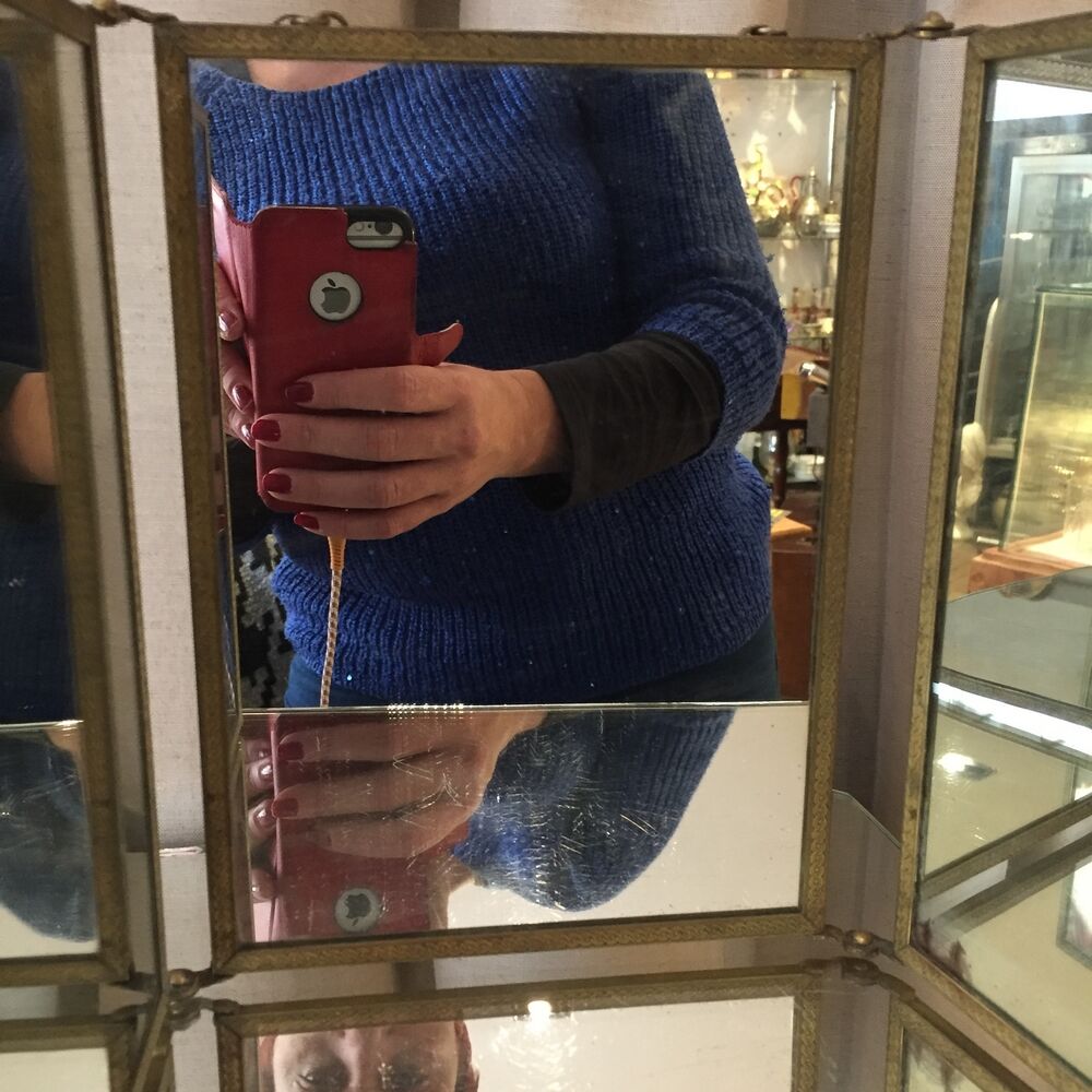 Miroir de barbier triptyique vintage