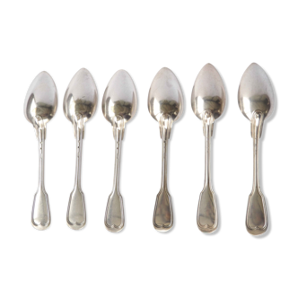 Series of 6 silver spoon Chritofle