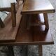 Large table and 2 benches brutalist design Olavi Hänninen