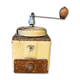 Peugeot coffee grinder in cream lacquered metal