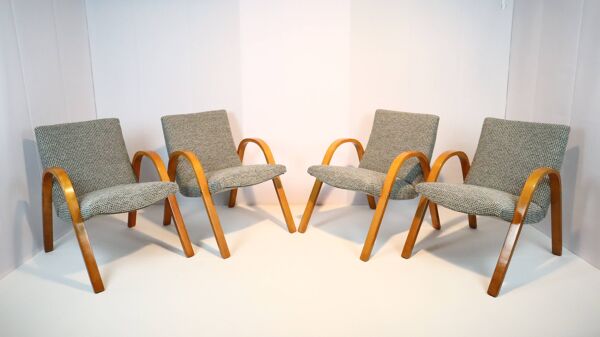 4 Fauteuils Steiner 1950