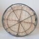 Metal basket with 4 wicker compartments